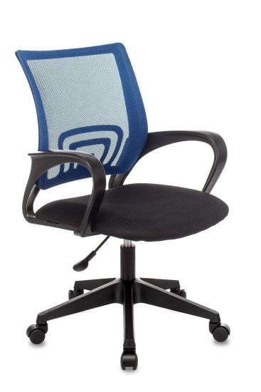 Кресло офисное TopChairs ST-Basic сетка | ткань синий