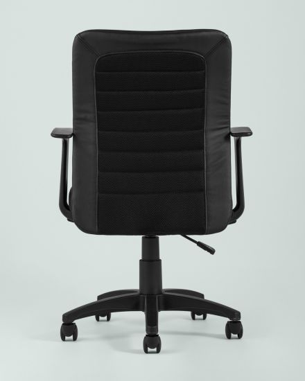 УТ000001938 | Компьютерное кресло | TopChairs Blocks офисное черное обивка с удобной сеткой