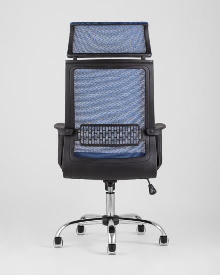 УТ000001943 | Компьютерное кресло | TopChairs Style офисное голубое в обивке с сеткой