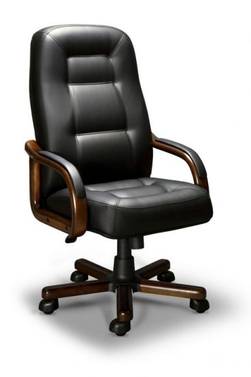 Компьютерное кресло Victoria-A LX(орех темный-экокожа Черный)