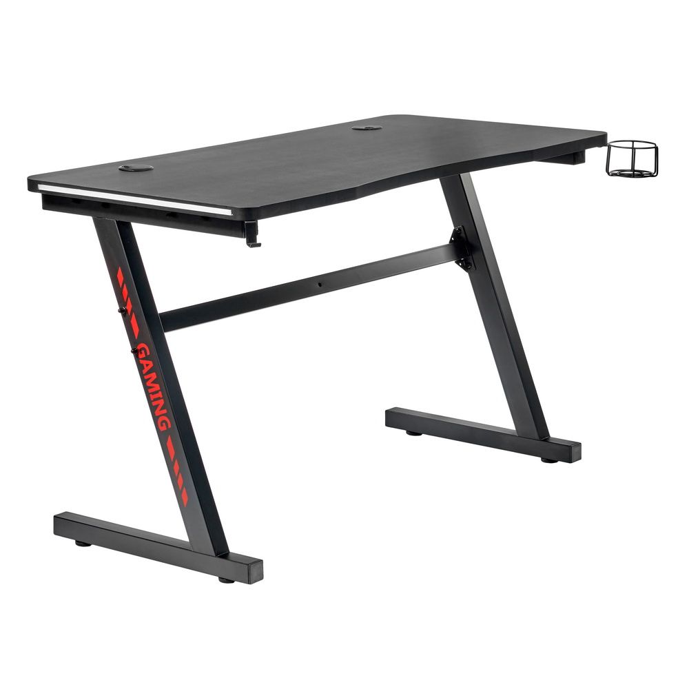 Компьютерный геймерский стол Epic glow 120х60х75см с LED подсветкой, подстаканником, крючком для нау