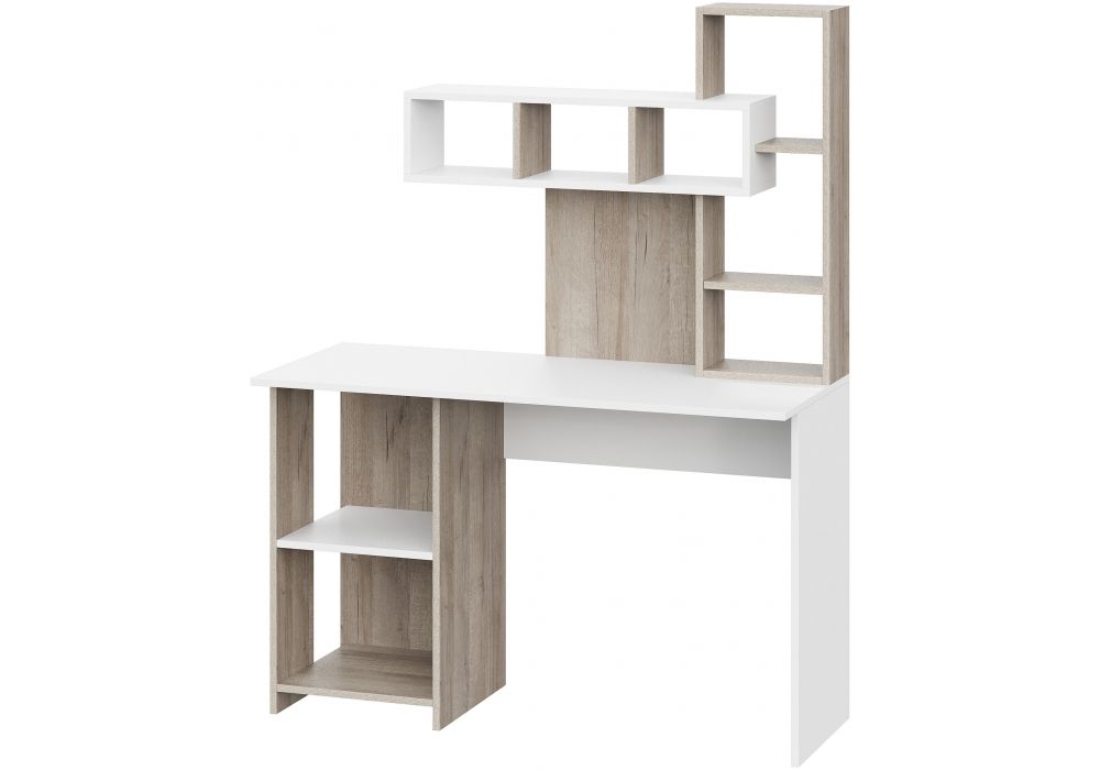Компьютерный стол Эфес дуб крафт серый - белый