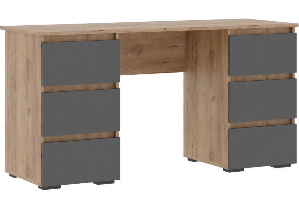 Компьютерный стол Элла ПС 02 серый графит 0162 - дуб крафт золото