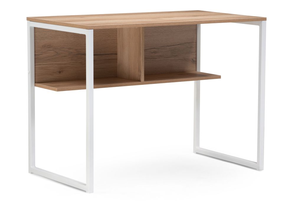 Стол Клер Лофт дуб делано светлый - матовый белый