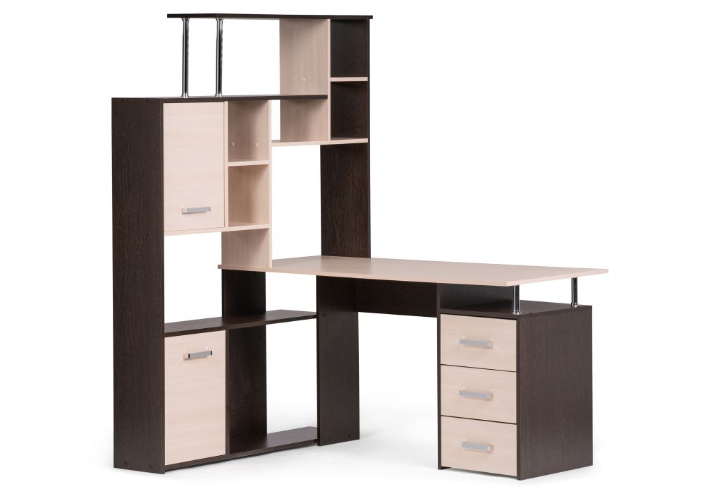 Стол КС-15 венге - дуб молочный левый