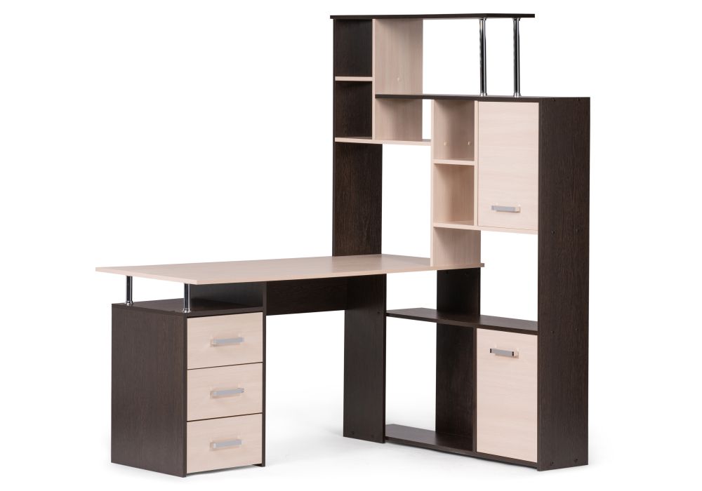 Стол КС-15 венге - дуб молочный правый