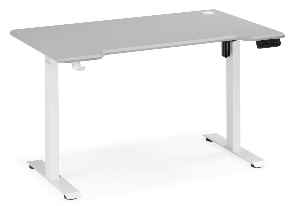 Компьютерный стол Маркос 120х75 светло-серый - белый