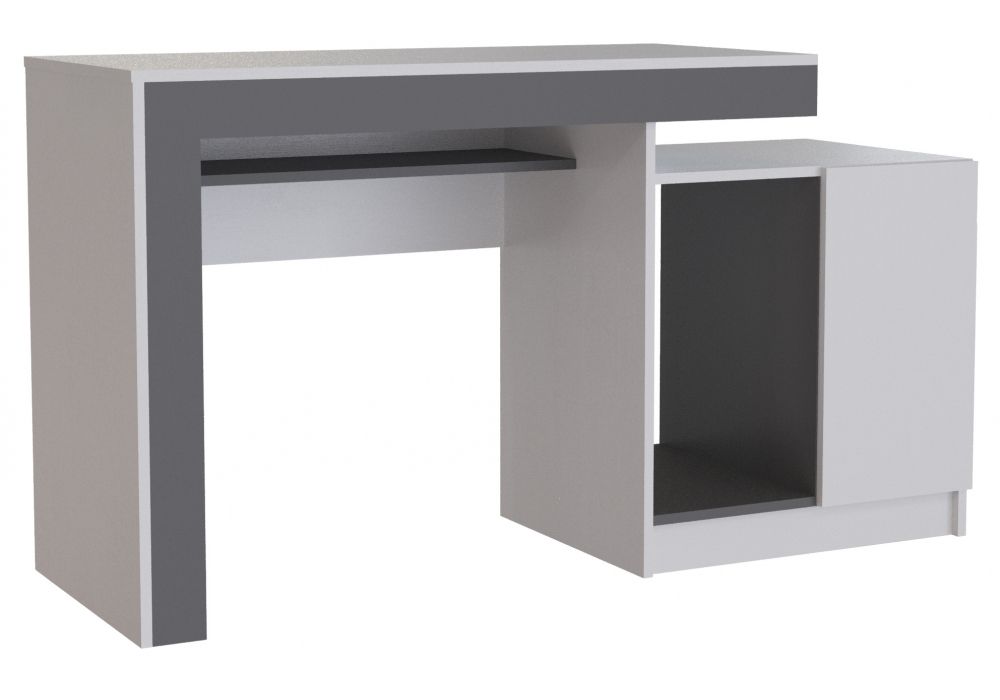 Компьютерный стол Модена белый - графит