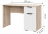 Компьютерный стол Стокгольм СТП03-1200 дуб сонома - line софт пломбир - 3