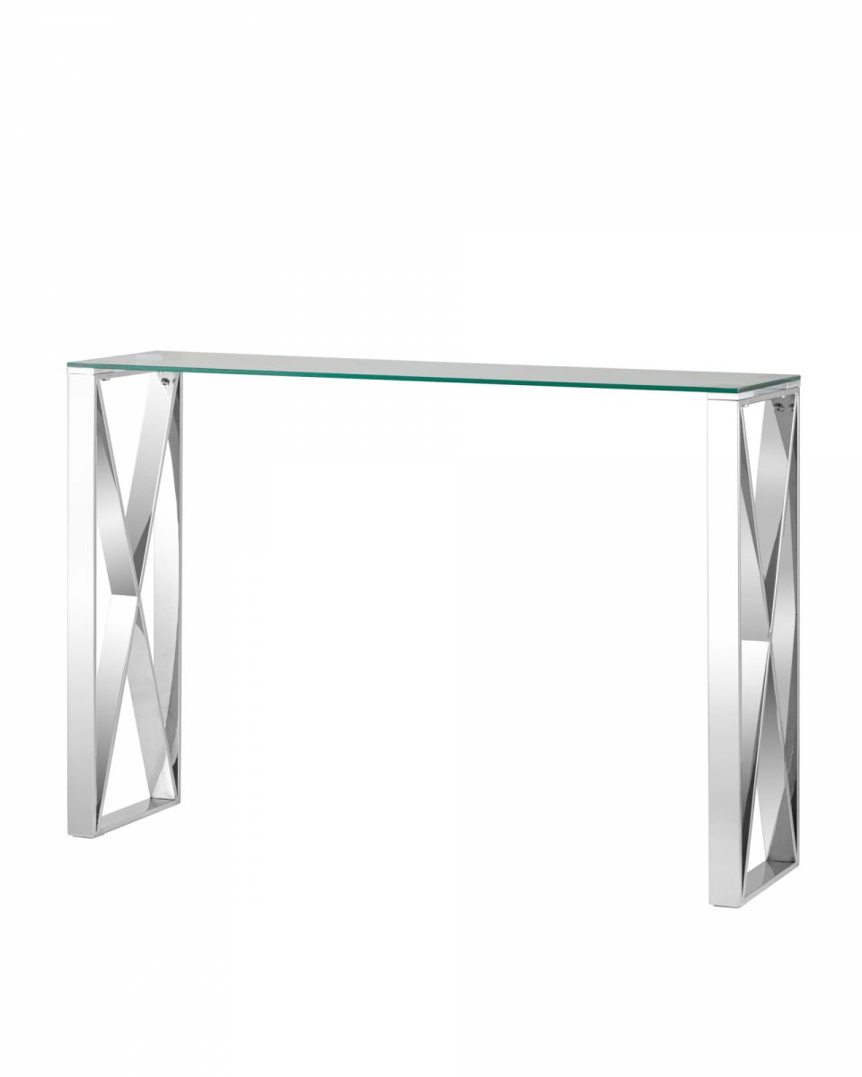 Консоль КРОСС 115х30 серебро