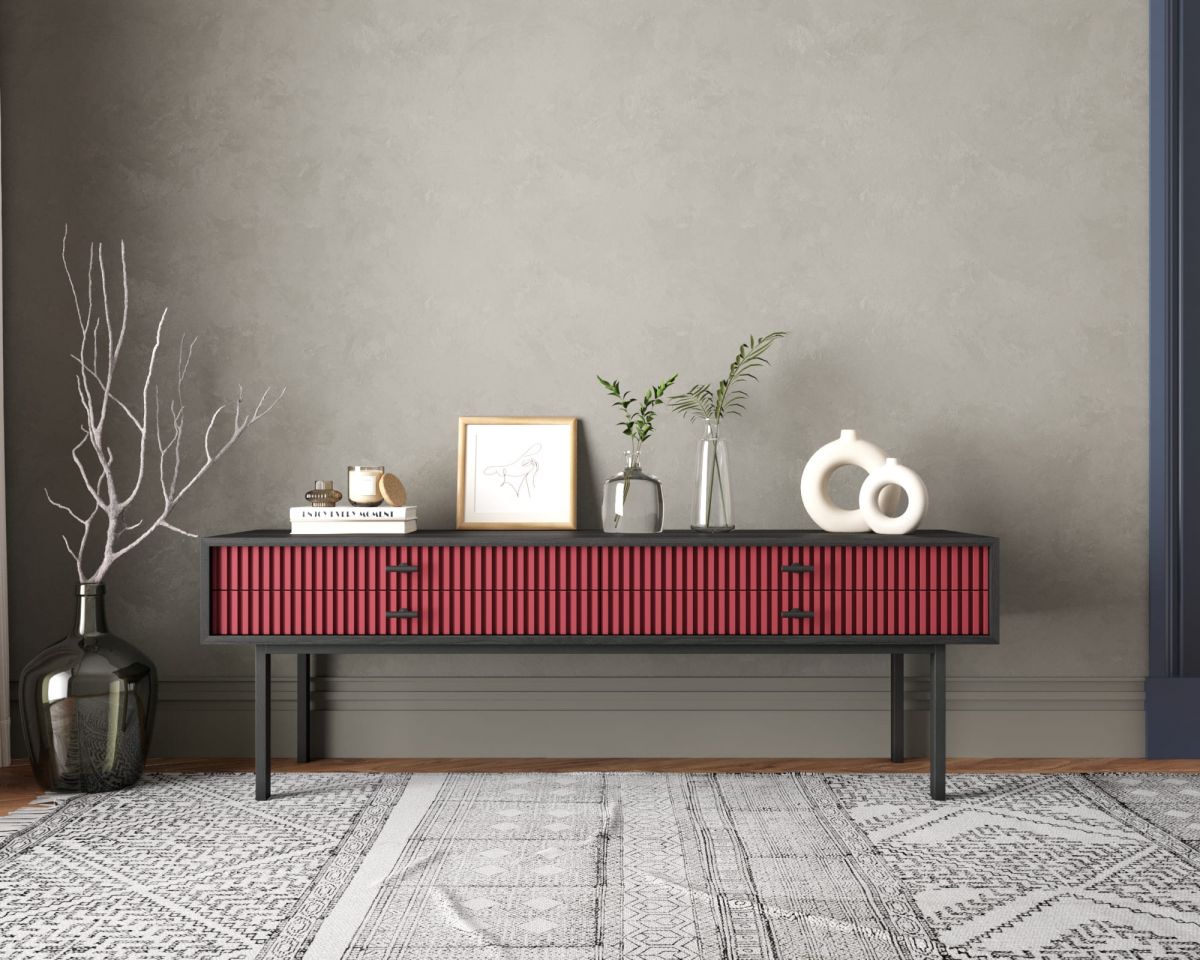 Консоль с двумя ящиками "Emerson" арт EM23-red-L