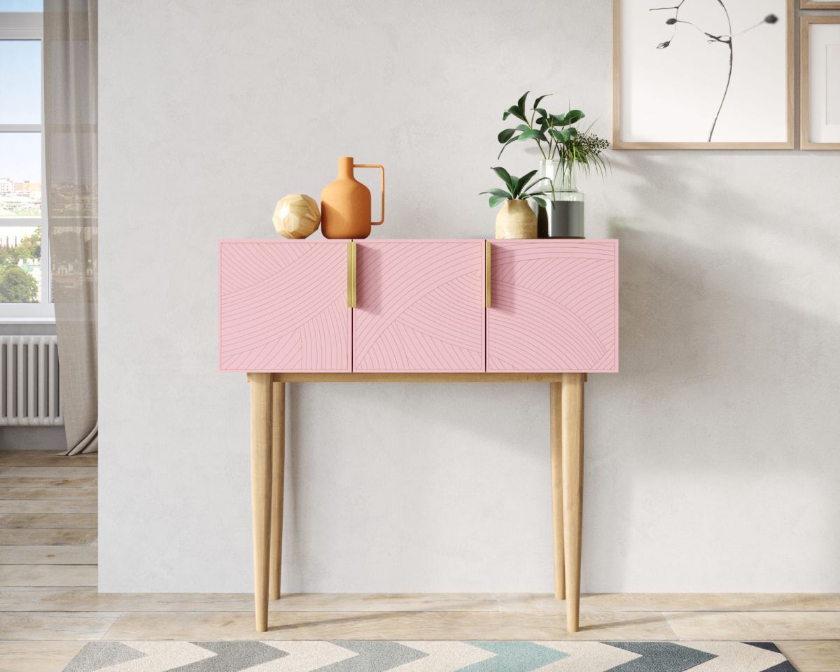 Консоль с тремя дверками "Line" LN15-GR1-pink