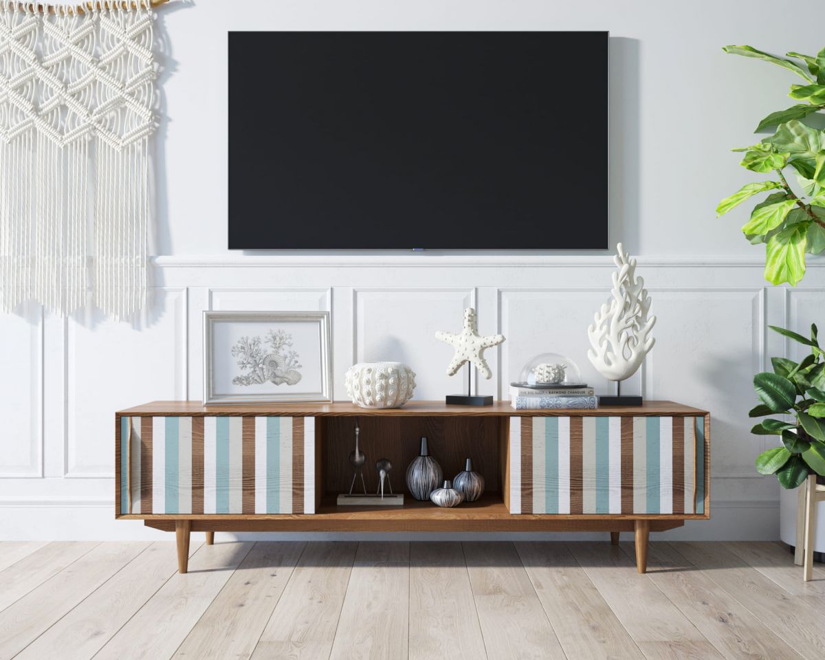 Консоль в Скандинавском стиле под TV "Bruni print 1" арт BR-22-print_1