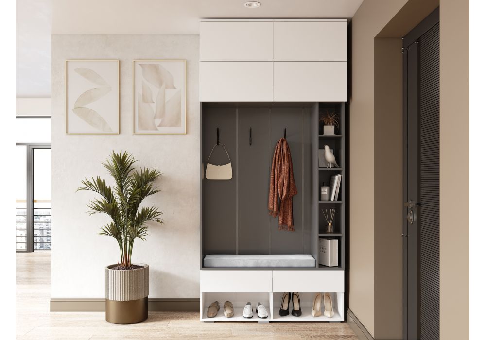 Корпусная мебель Роут белый - графит комплектация 9