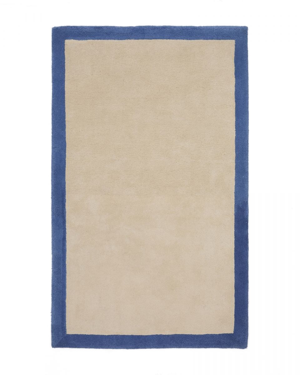 Ковер Nalim бежево-голубой 100% хлопок 90 х 150 см