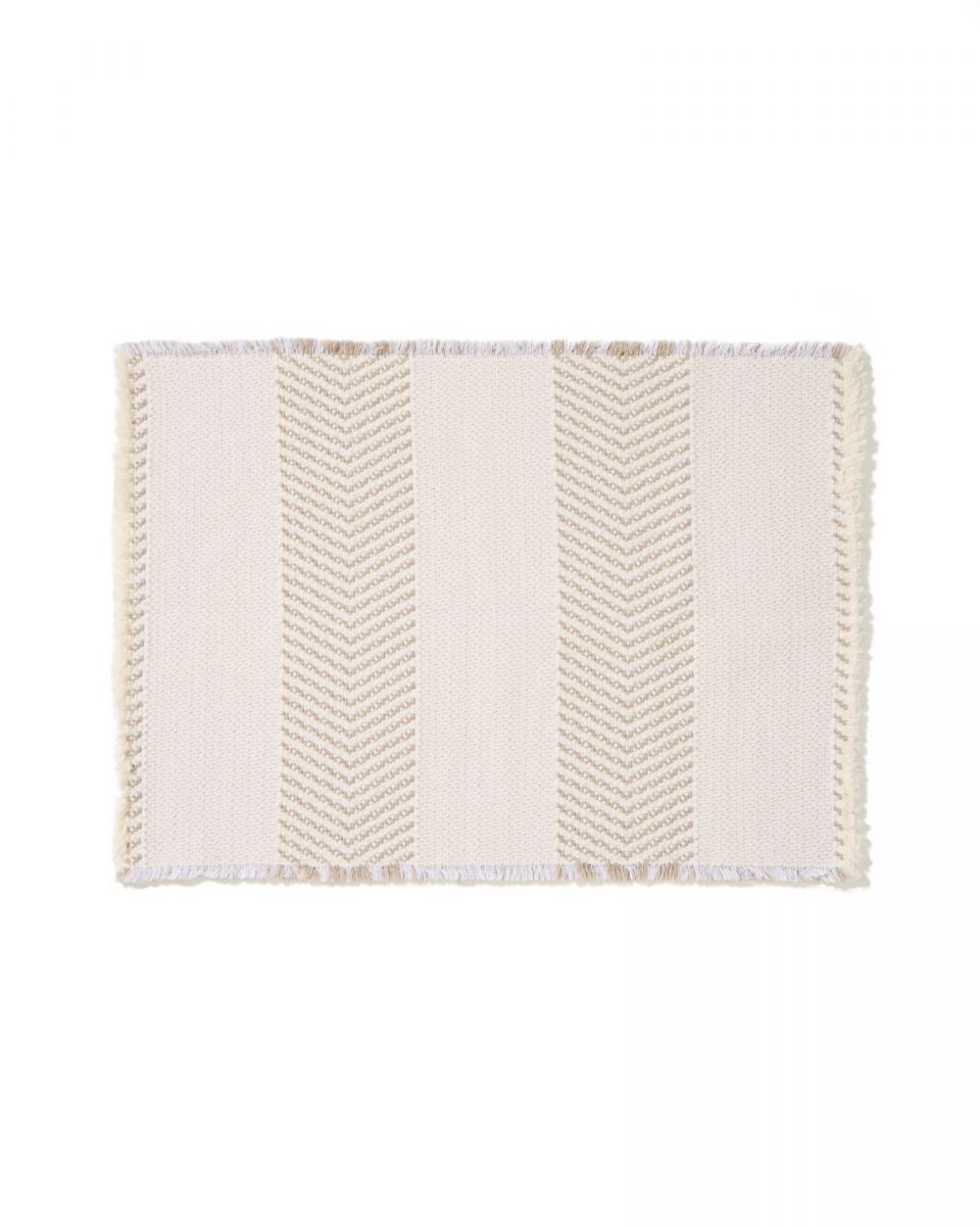 Коврик для ванной Bina из 100% хлопкового жаккарда цвета экрю 50 x 70 см