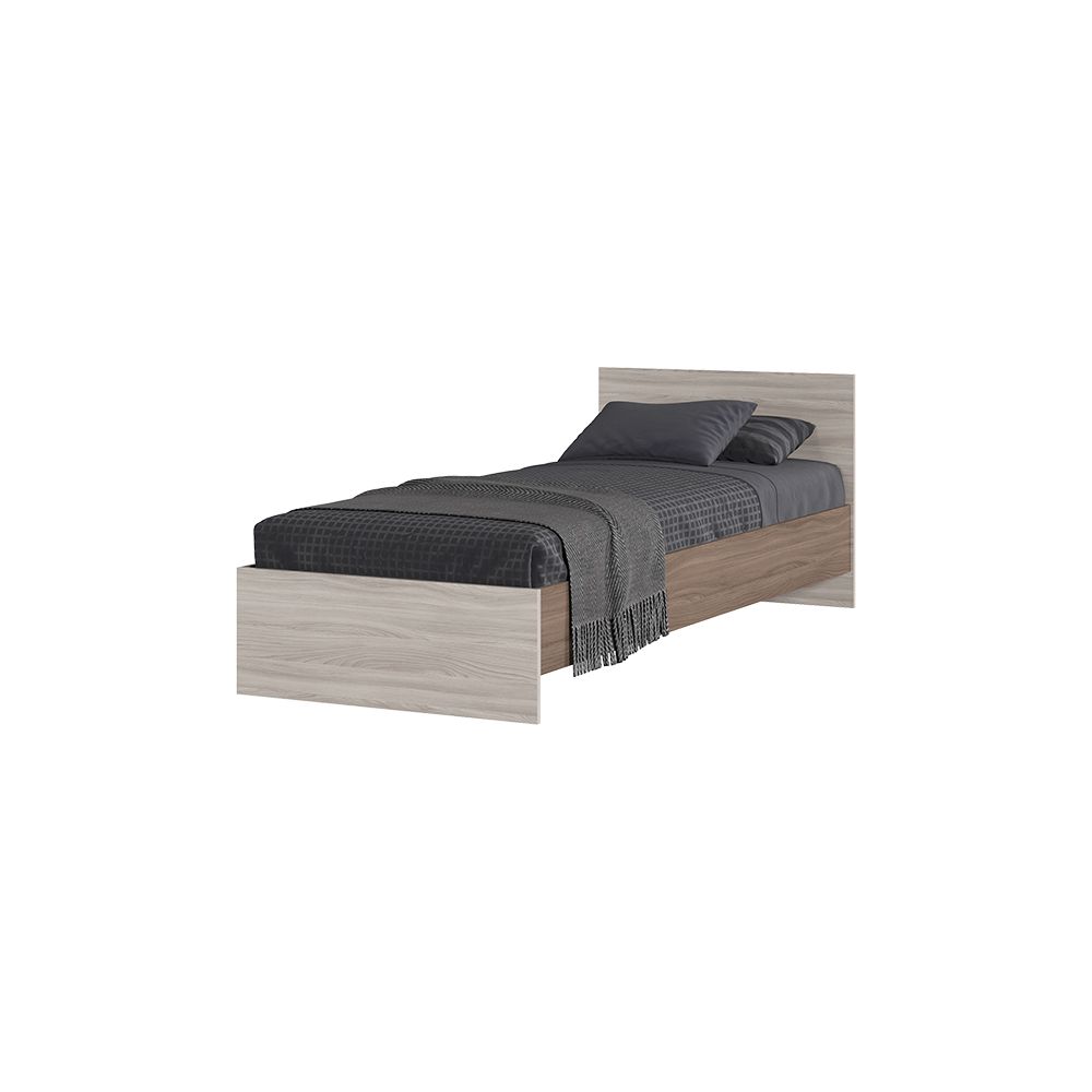 КР 554 Бася ЛДСП кровать 800 шимо темный-шимо светлый