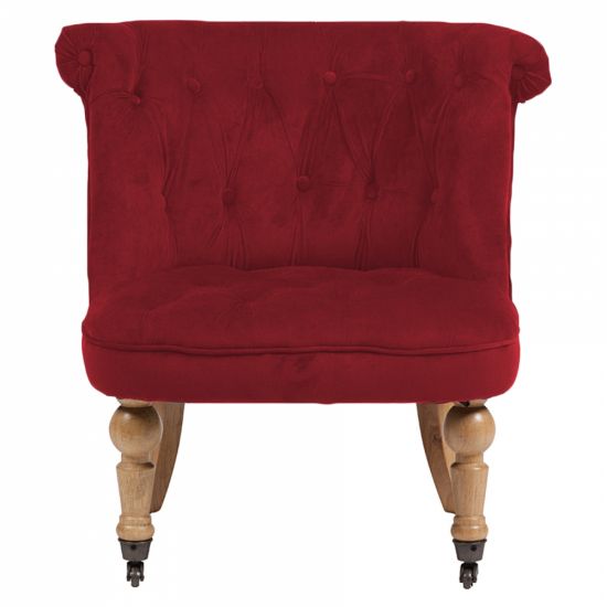 Кресло Amelie French Country Chair Красный Велюр М