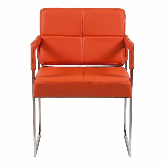Кресло Aster Chair Оранжевая Кожа Класса Премиум