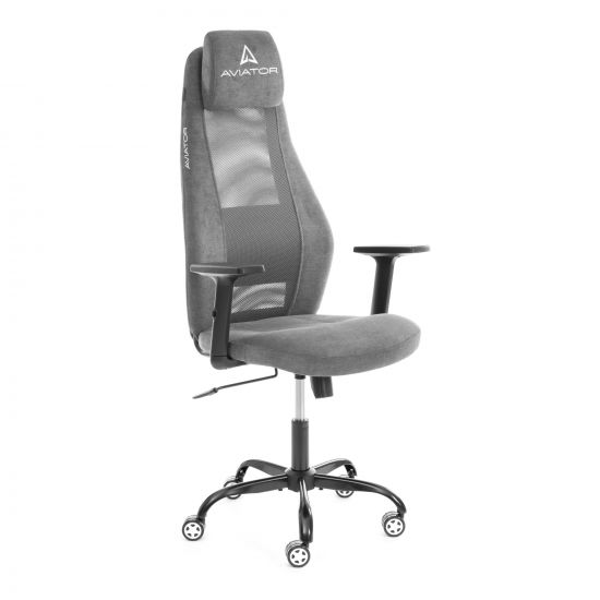 Кресло AVIATOR PLT metalBL ткань, серый, KUB 05-W-12
