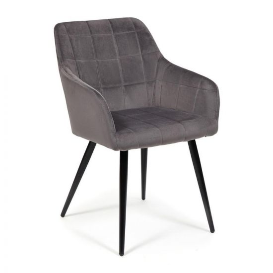 Кресло BEATA (mod. 8266) - 1 шт. в упаковке металл-ткань, 56х60х82 см, серый (G-062-40)-черный