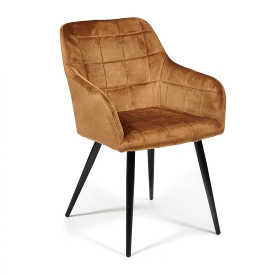 Кресло BEATA (mod. 8266) металл-ткань, 56х60х82 см, коричневый (G-062-61)-черный