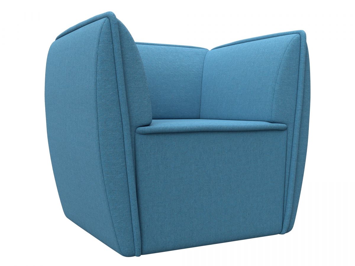 125627 Кресло Бергамо | рогожка | амур голубой