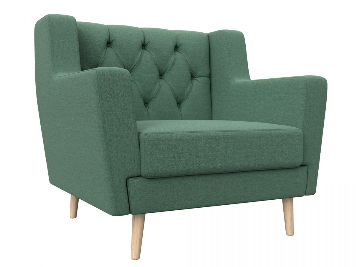 125037 Кресло Брайтон Люкс | рогожка | амур зеленый