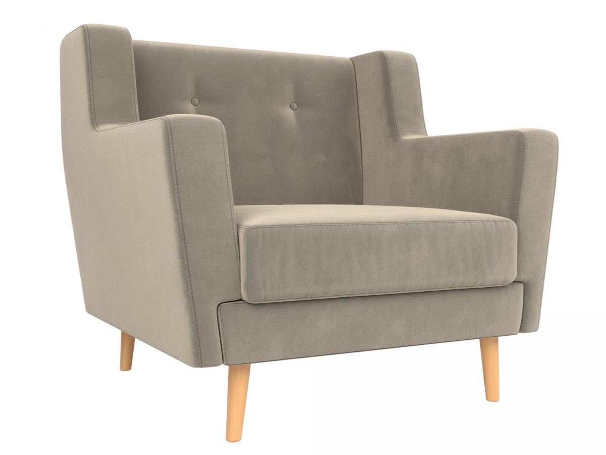 108872 Кресло Брайтон | микровельвет | бежевый