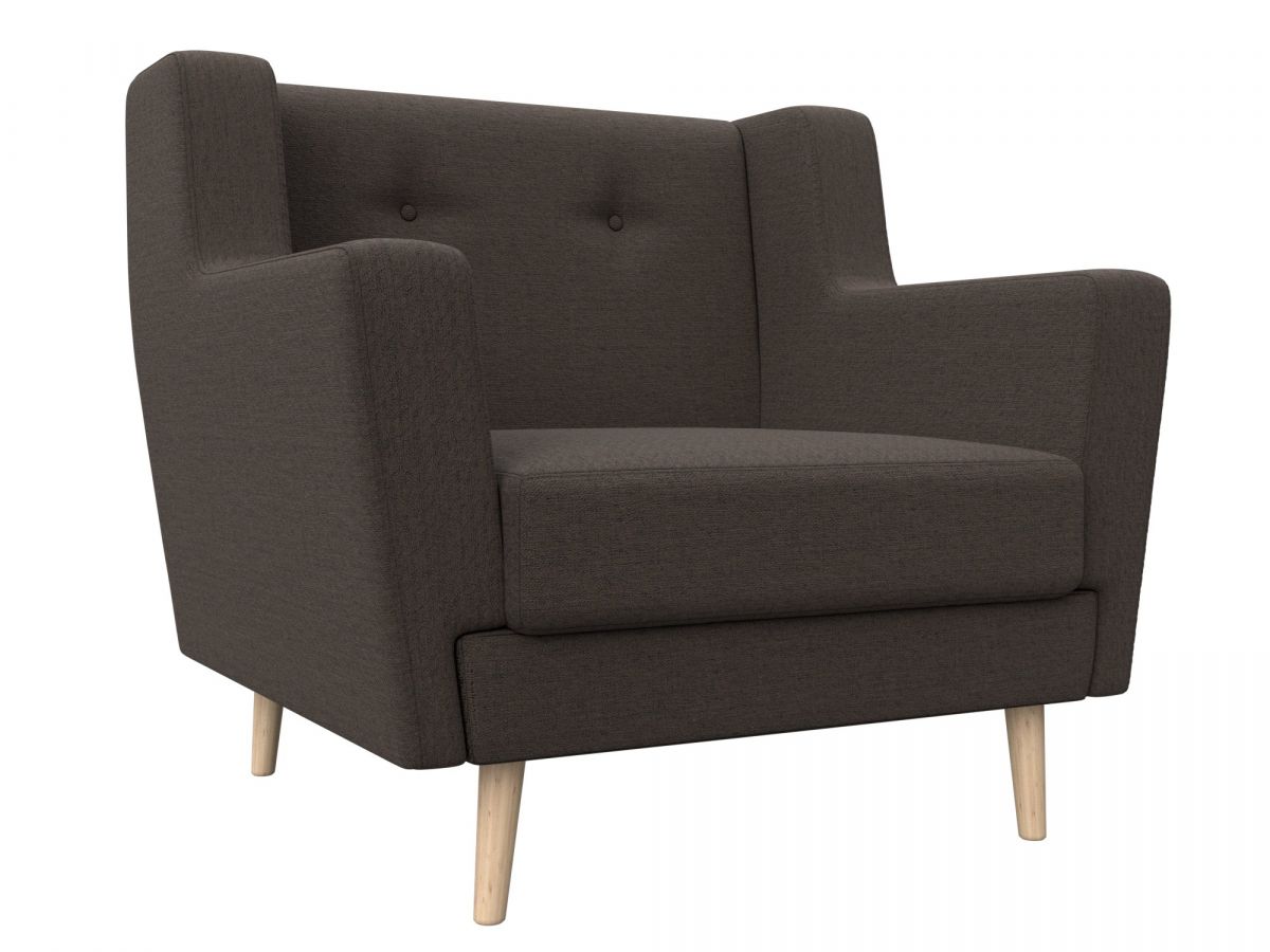 125034 Кресло Брайтон | рогожка | амур коричневый