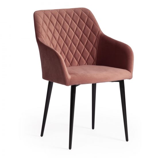 Кресло BREMO (mod. 708) - 1 шт. в упаковке ткань-металл, 58х55х83 см, высота до сиденья 48 см, коралловый barkhat 15 -черный