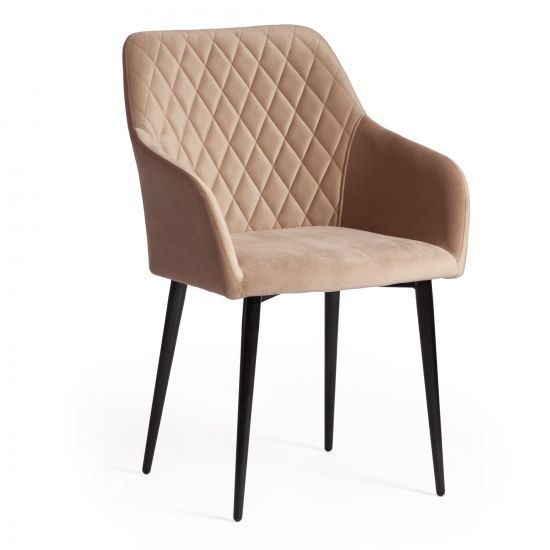 Кресло BREMO (mod. 708) - 1 шт. в упаковке ткань-металл, 58х55х83 см, высота до сиденья 48 см, бежевый barkhat 5-черный