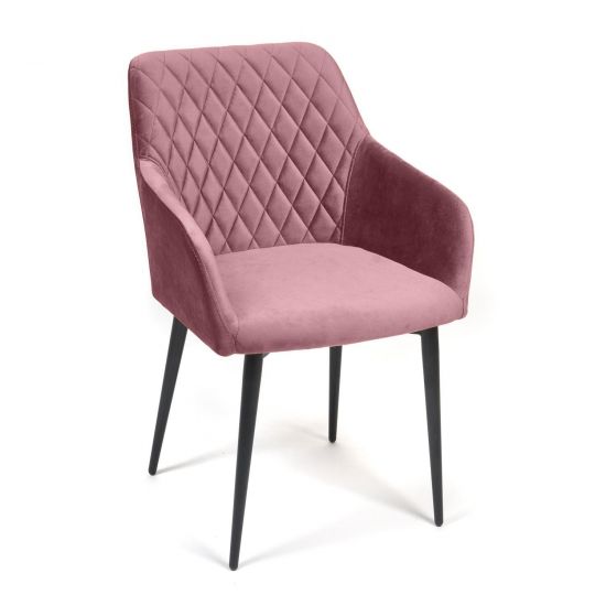 Кресло BREMO (mod. 708) ткань-металл, 58х55х83 см, высота до сиденья 48 см, коралловый barkhat 15 -черный