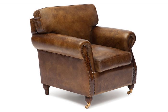 Кресло Secret De Maison BRONCO ( mod. 1192 ) кожа буйвола, 90х86х82см, Античный темный