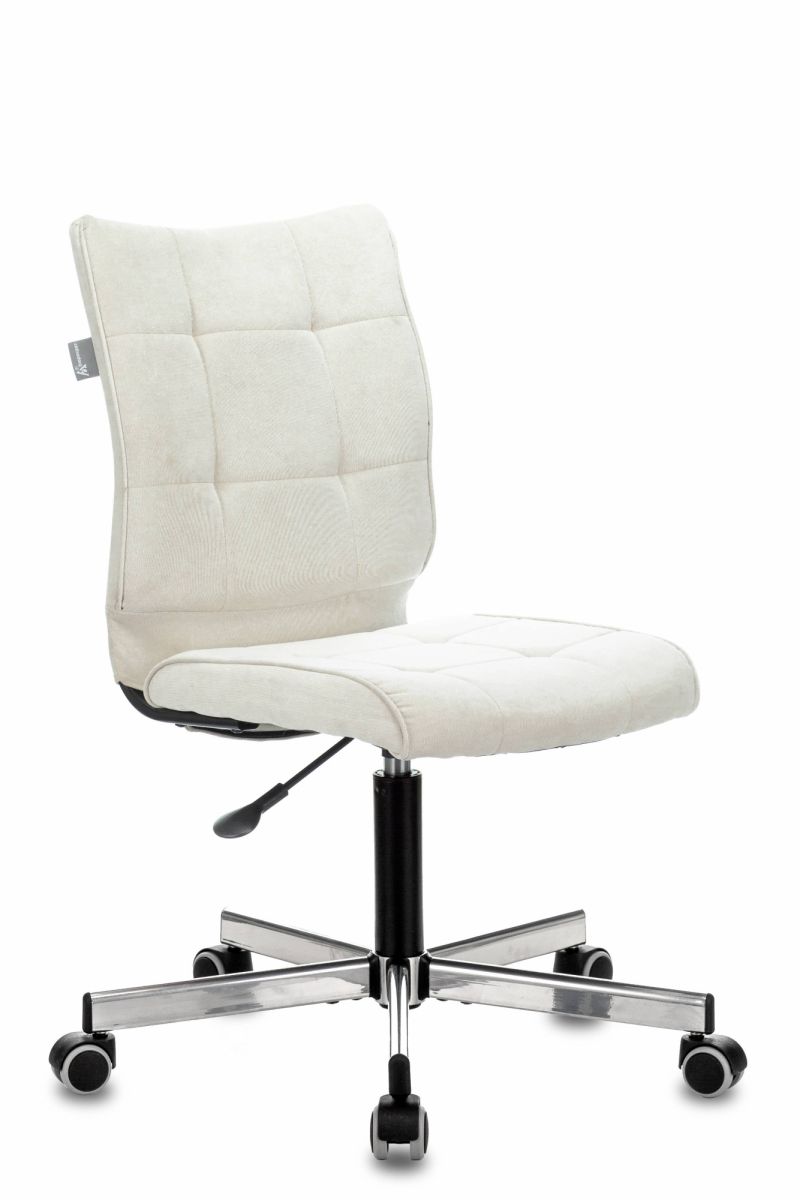 Кресло Бюрократ CH-330M | VELV20 без подлокотников молочный Velvet 20 крестовина металл