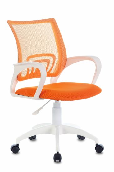 Кресло Бюрократ CH-W695NLT оранжевый TW-38-3 TW-96-1 сетка | ткань крестовина пластик пластик белый