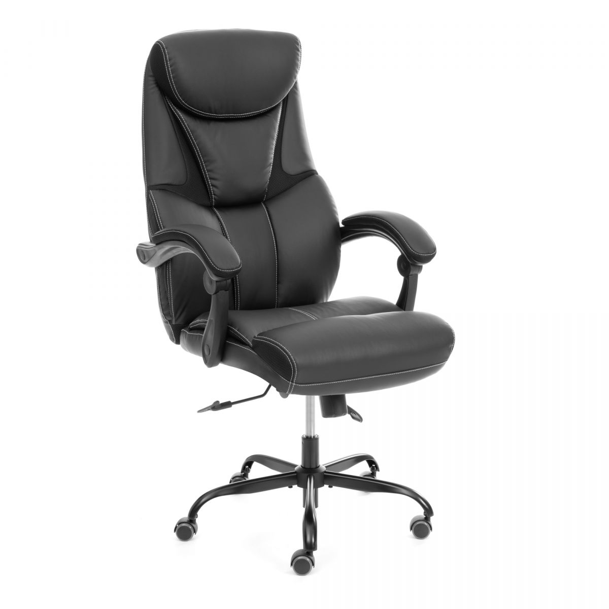 Кресло Cambridge metalBL кож-зам-ткань, черный-черный, 36-6-11