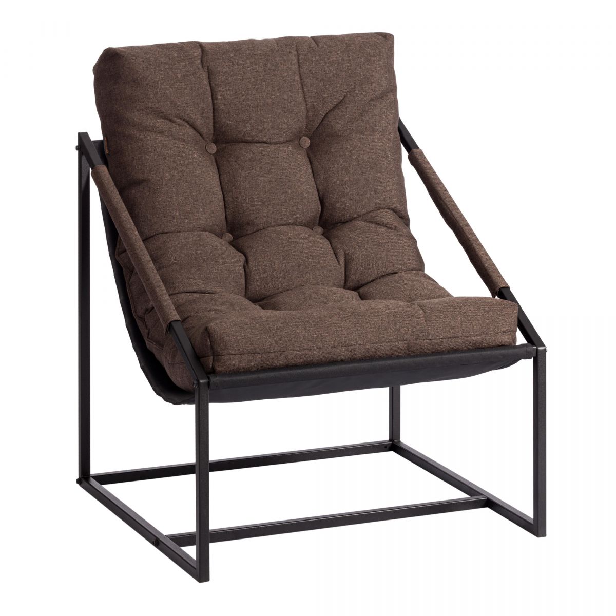 Кресло Charli - Чарли без подлокотника рогожка, коричневый, 3М7-147, 70х70х84 см