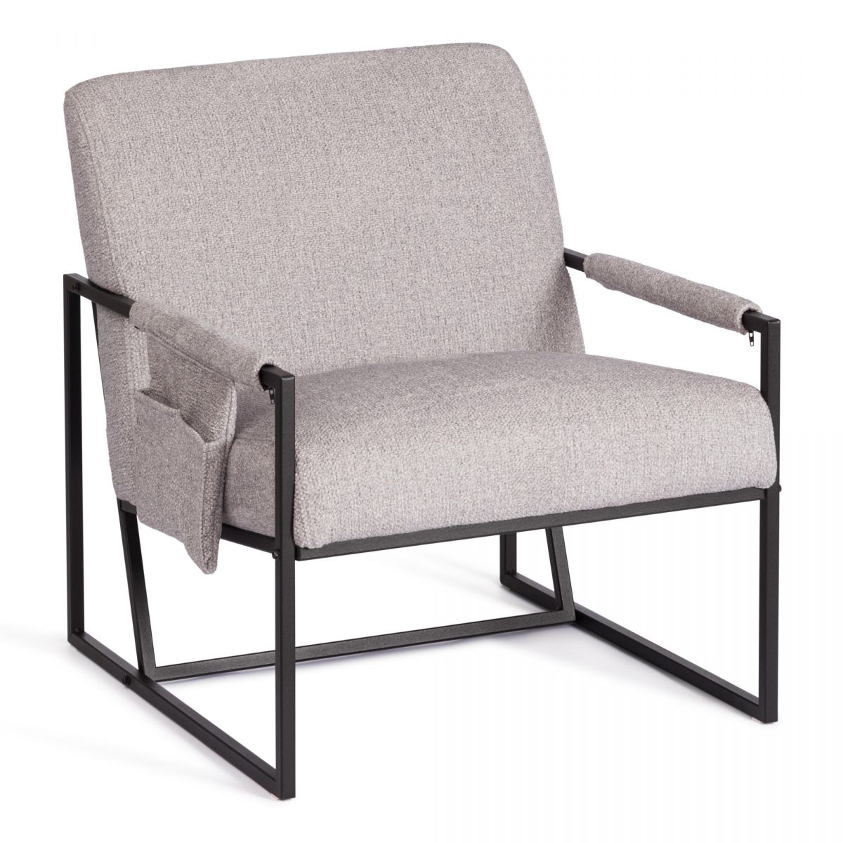 Кресло Charli LUX-Чарли Люкс велюр-букле, VT shape silver, 70х80х82 см