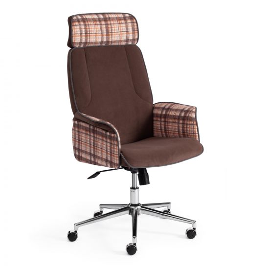 Кресло CHARM флок-ткань, коричневый-серый, 06-bourbon 07