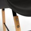 Кресло CINDY (EAMES) (mod. 919) дерево бук-металл-сиденье пластик, 60*62*79см, черный-black with nat - 4