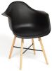 Кресло CINDY (EAMES) (mod. 919) дерево бук-металл-сиденье пластик, 60*62*79см, черный-black with nat - 6
