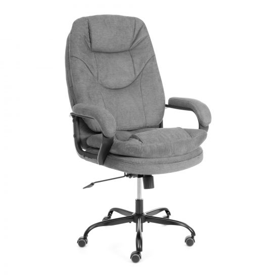 Кресло COMFORT Lux (22) metalBL ткань, серый, KUB 05