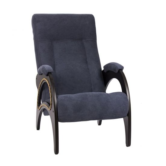 Кресло для отдыха, мод. 41 (Denim Blue-Венге) с лозой