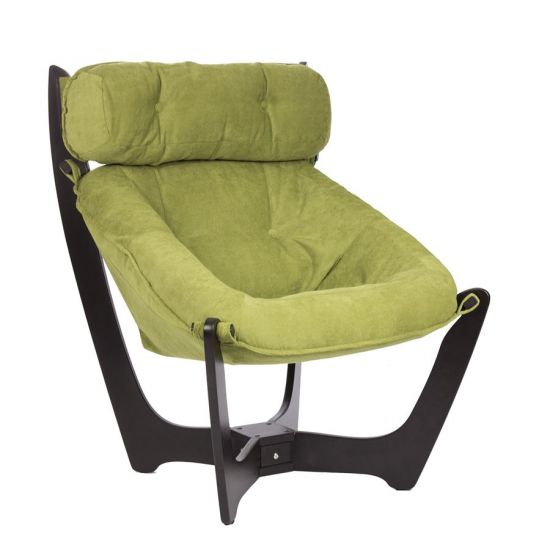 Кресло для отдыха мод.11 (Verona Apple green- каркас Венге)