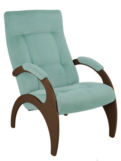 Кресло для отдыха Пири, ткань мята, каркас орех