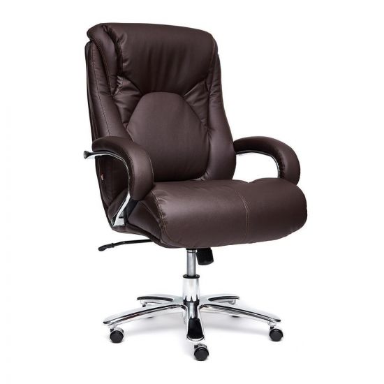 Кресло MAX Кожа-кож-зам, коричневый, кожа коричневая-PU коричневый