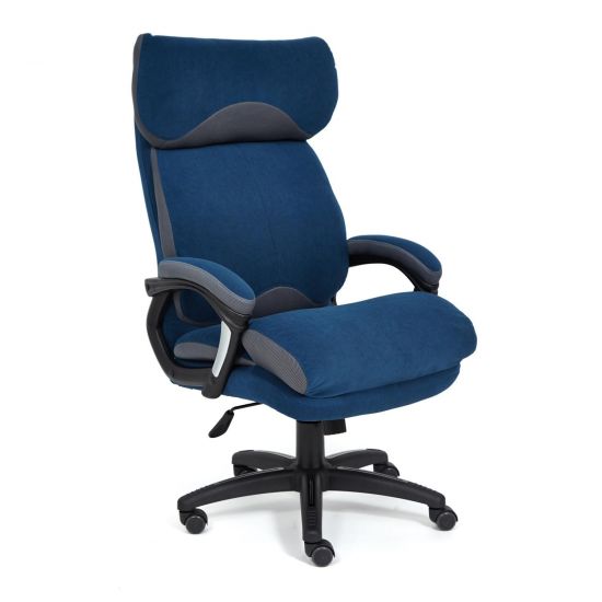 Кресло DUKE флок-ткань, синий-серый, 32-TW-12