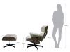 Кресло EAMES LOUNGE CHAIR и оттоманка EAMES LOUNGE CHAIR бежевые - 4