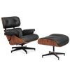 Кресло EAMES LOUNGE CHAIR и оттоманка EAMES LOUNGE CHAIR чёрные - 8